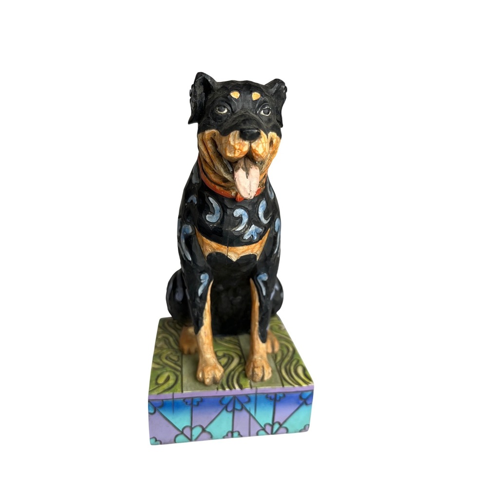 Jim Shore Heartwood Creek Roddie Rottweiler Dog Figurine Quilt Pattern 2007